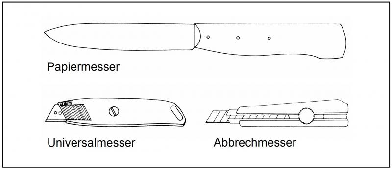 verschiedene Messer